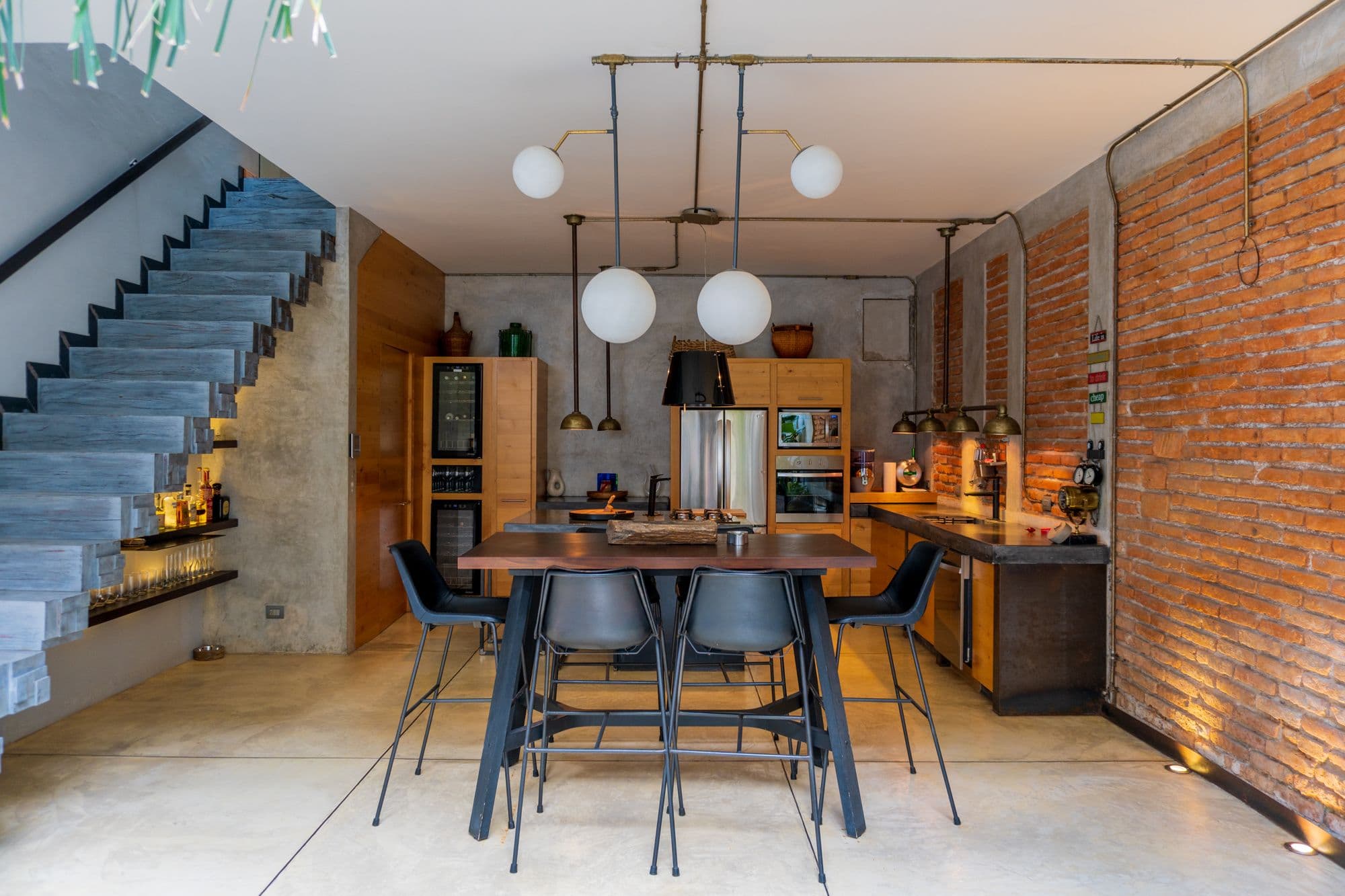 CASA FORJA — Centro, San Miguel de Allende — photo 2 — industrial-chic kitchen with soaring ceilings