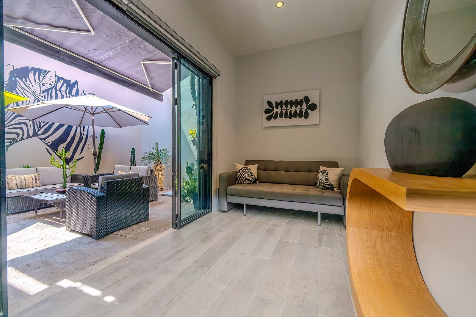 Modern Ground-Level Condo Near Centro — San Antonio, San Miguel de Allende — photo 10 — seamless indoor-outdoor living perfection