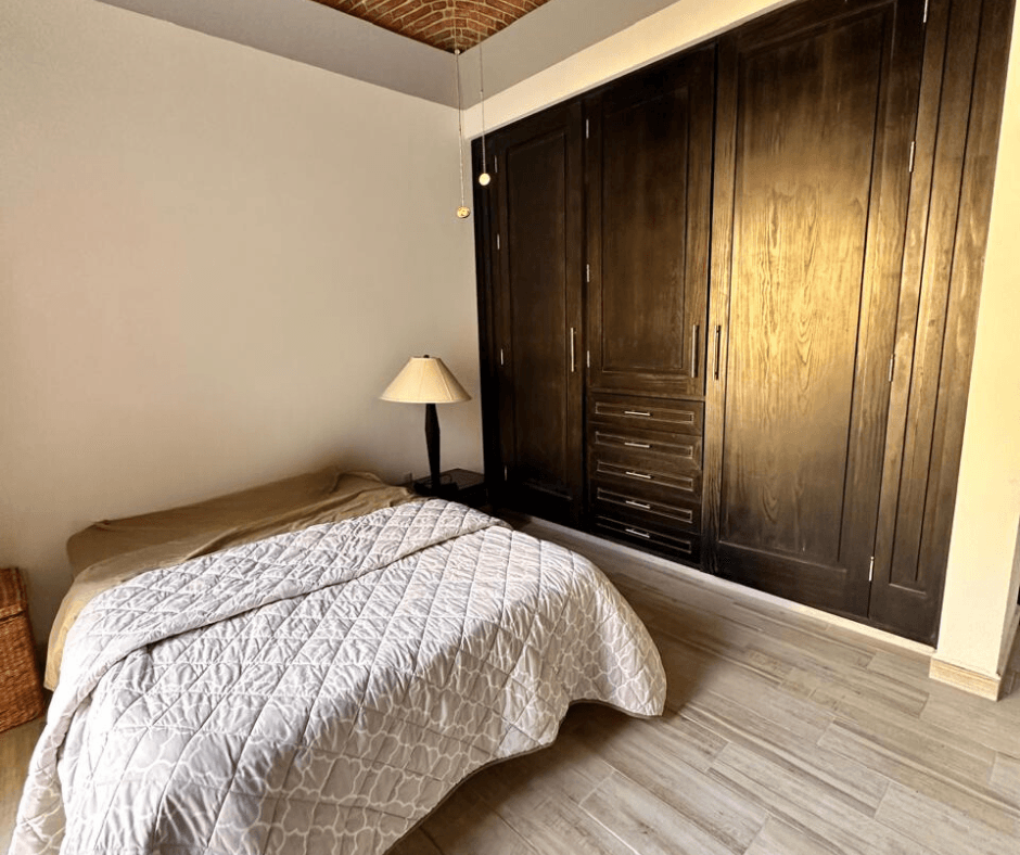 Villa San Gamaliel — El Paraiso, San Miguel de Allende — photo 12 — serene bedroom with elegant built-ins
