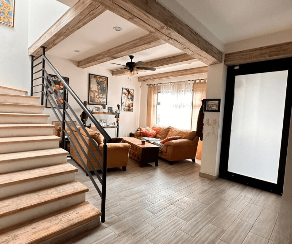 Villa San Gamaliel — El Paraiso, San Miguel de Allende — photo 2 — rustic-modern living with soaring beams