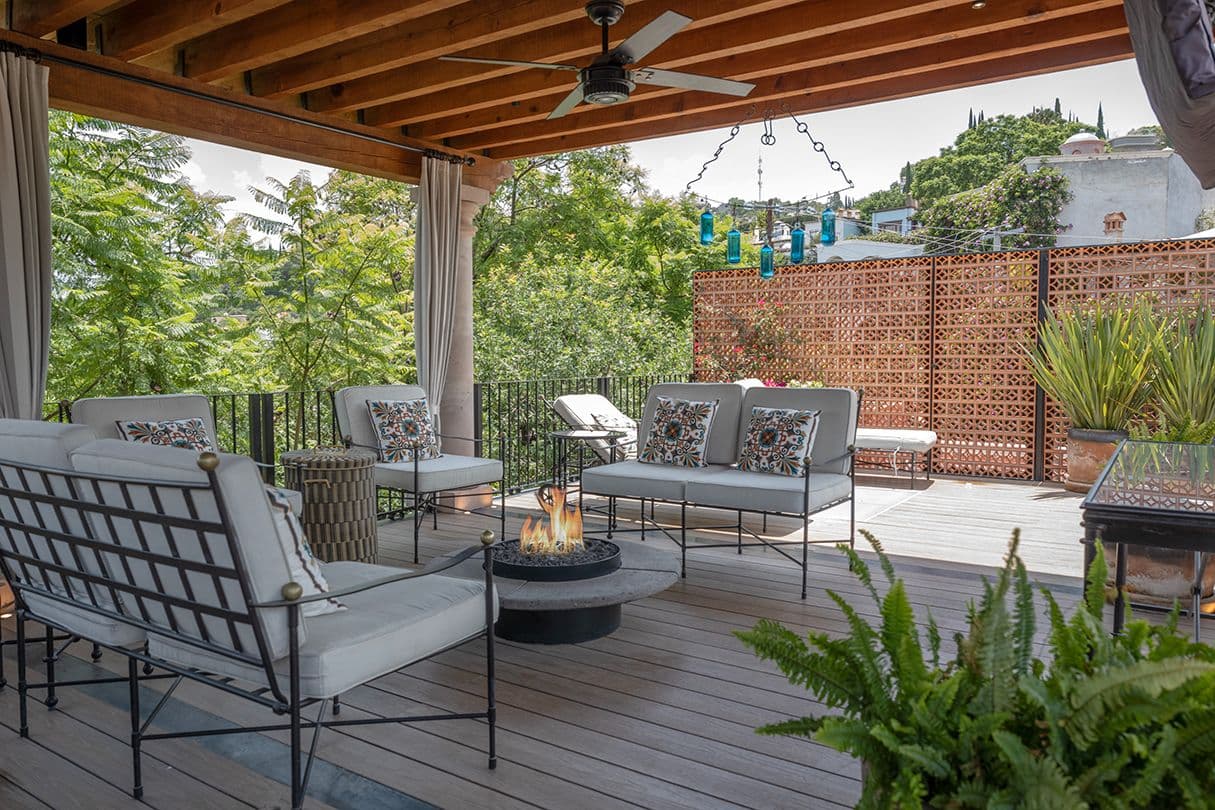 Casa Sol y Luna — Centro, San Miguel de Allende — photo 21 — sophisticated covered terrace with panoramic views