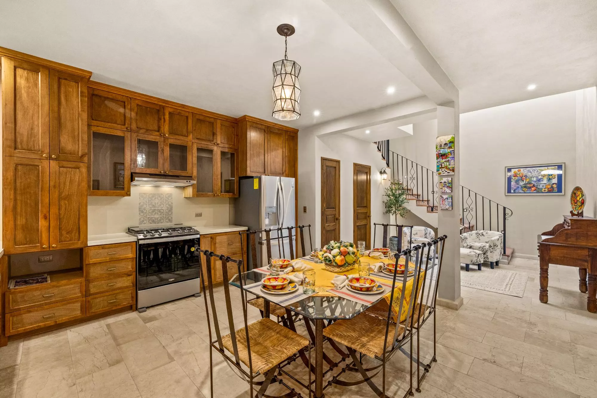 Casa Del Farolito — Guadalupe, San Miguel de Allende — photo 3 — elegant traditional kitchen, warm hospitality gathered