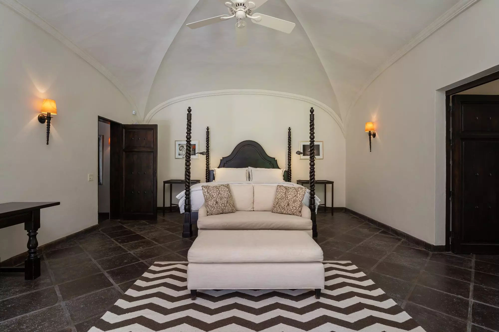 Casa Encantada — Centro, San Miguel de Allende — photo 16 — stunning vaulted bedroom with architectural elegance
