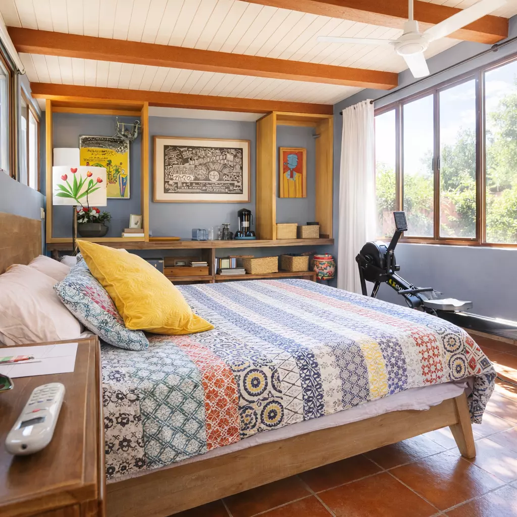 Casa Vergel — San Antonio, San Miguel de Allende — photo 17 — luminous master suite with architectural character