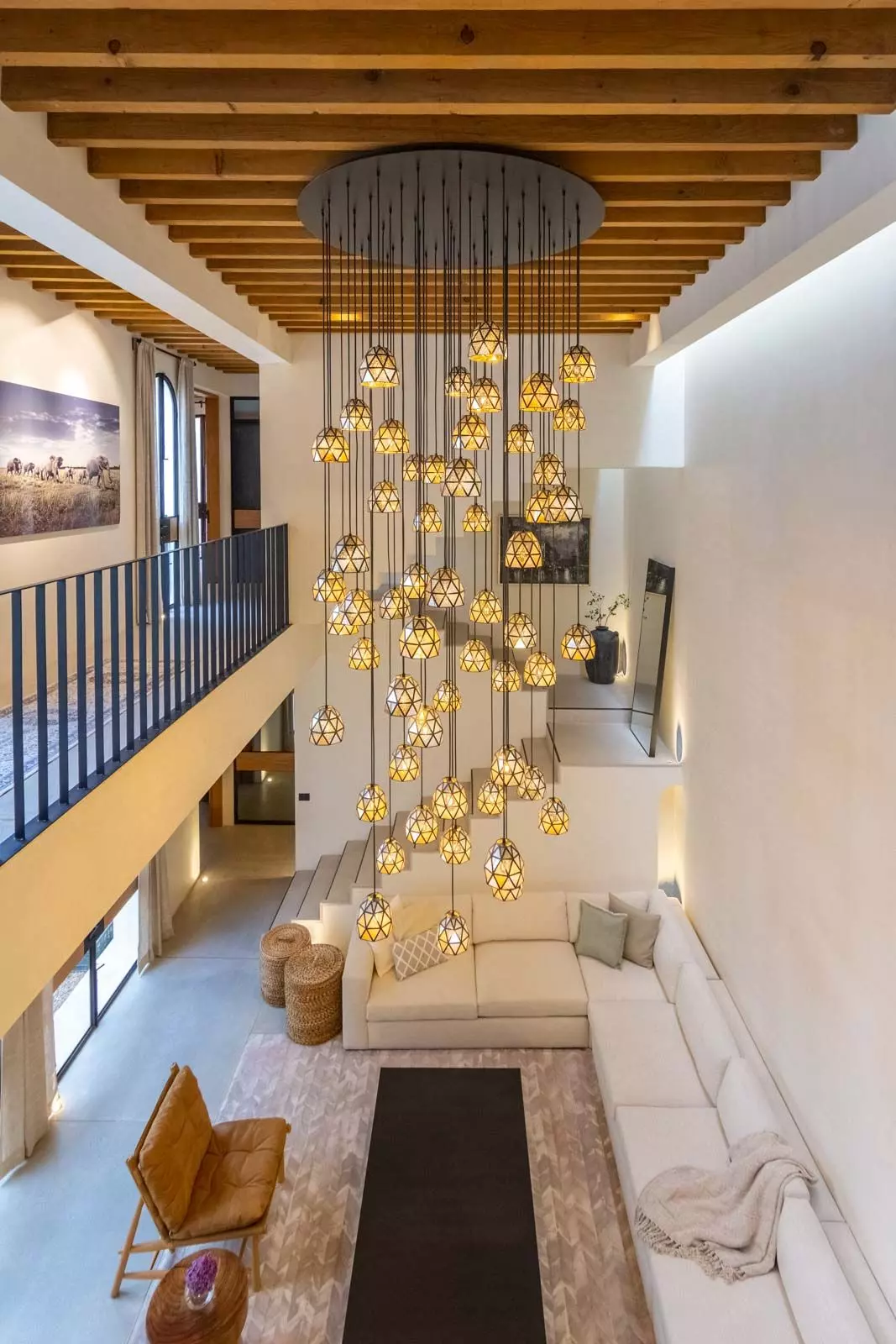 Indigo 8 — Guadiana, San Miguel de Allende — photo 12 — soaring atrium with sculptural chandelier